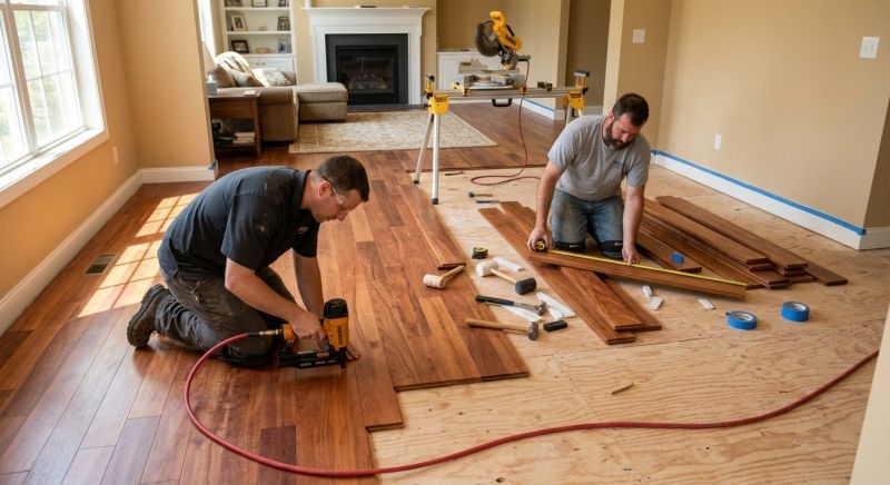 Cherry Floor Installation in Pleasanton, CA