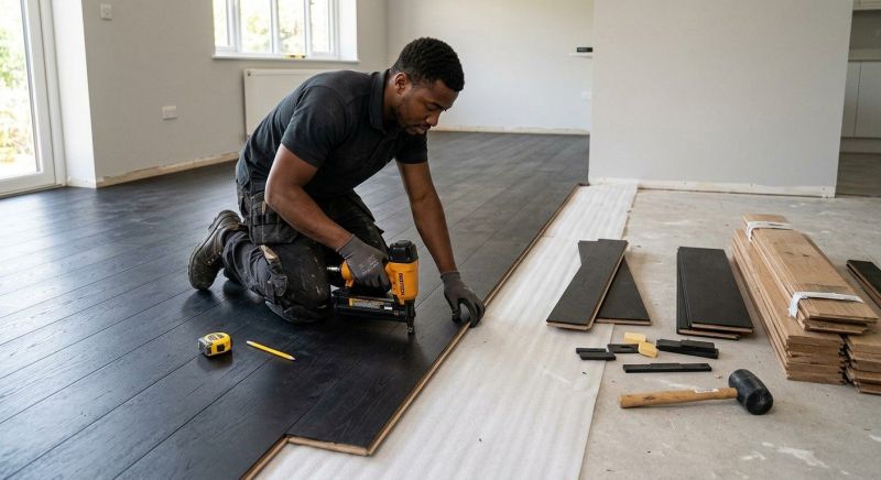 Dark Wood Floor Installation in Concord, CA