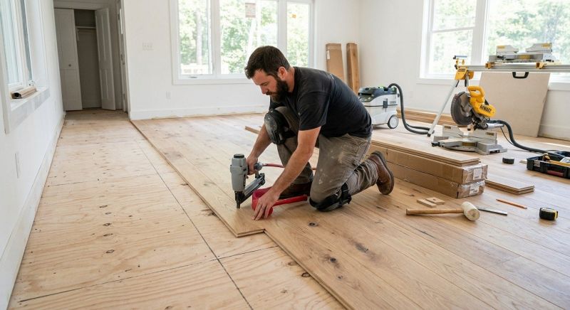 White Oak Floor Installation in Concord, CA